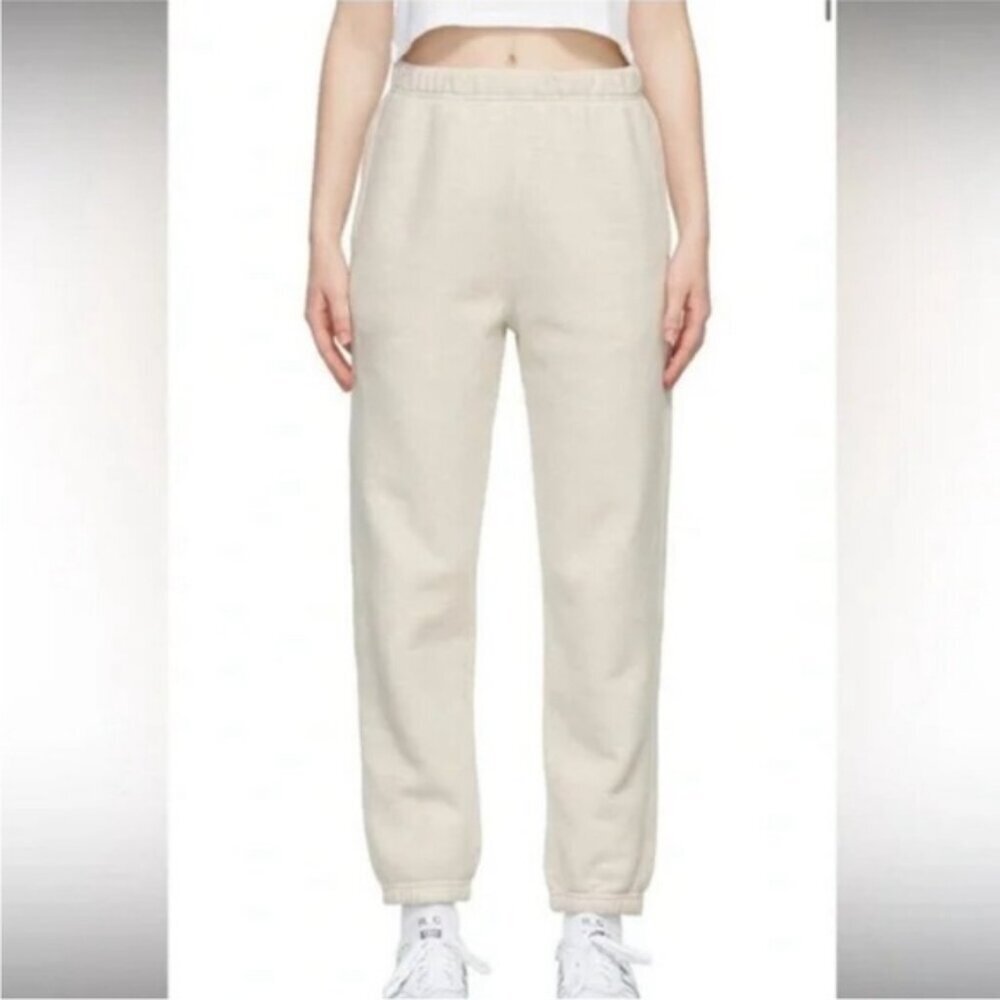 Agolde Kelby Oatmeal Heather Jogger Sweatpants Sz S Casual 97% Cotton Warm - Picture 5 of 6